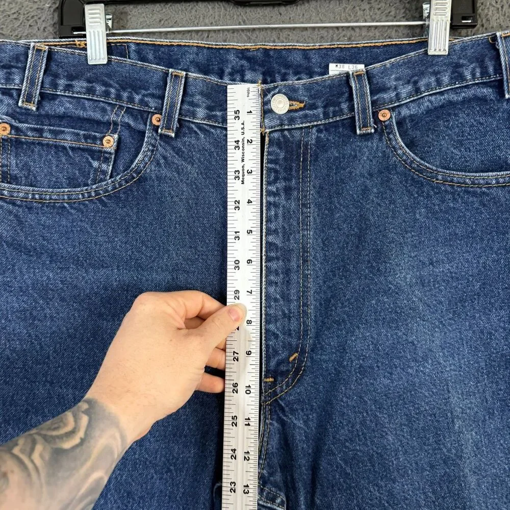 Vtg Levis 517 Bootcut Jeans Mens 38x36 (Fits 36x30) Blue Denim Made in USA